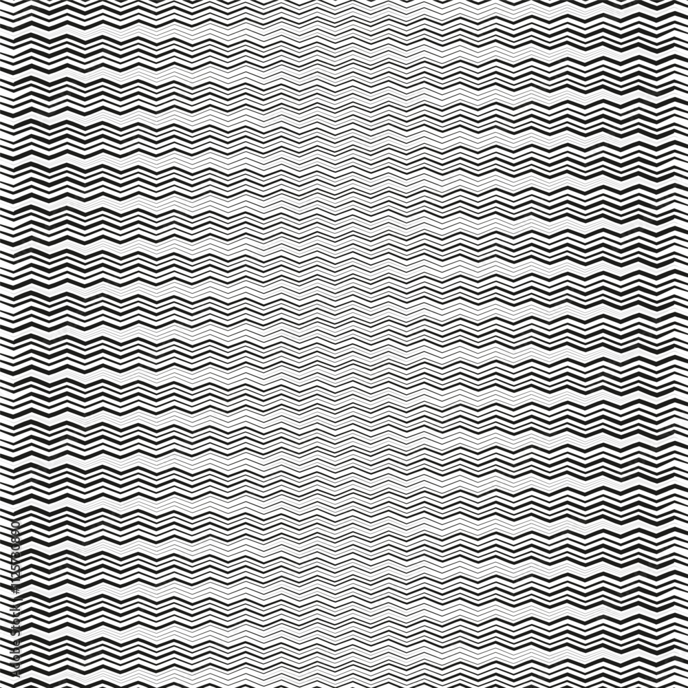 Poster zigzag line pattern. black and white background. abstract wavy texture. modern graphic design.