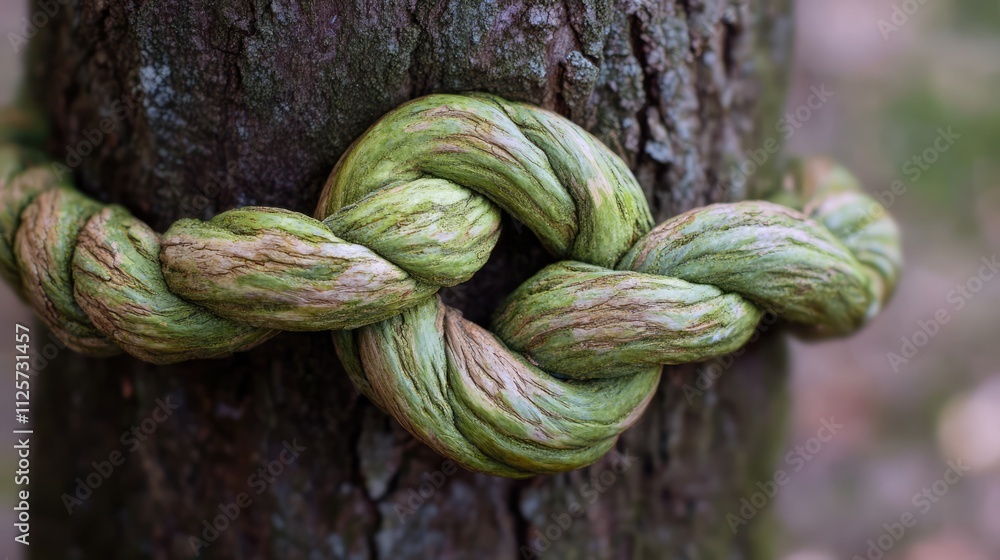 Poster close up of a unique tree knot showcasing intricate textures and organic patterns in a natural fores