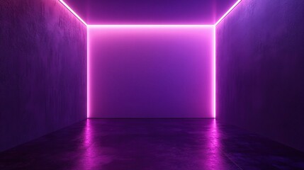 Soft Glowing Purple Light in Dark Room with Modern Aesthetic