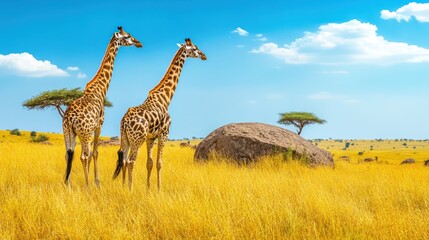 Obraz premium Giraffes in the African Savanna