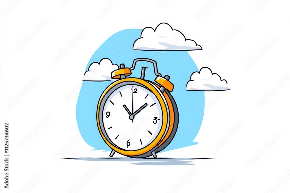 Poster a simple illustration of a stopwatch with clean lines, drawn in soft pastel tones to emphasize time 