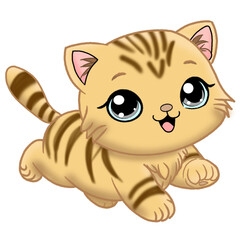 energetic kitten cartoon