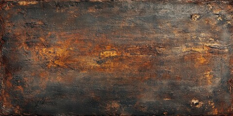 A textured abstract artwork featuring earthy tones and a weathered appearance.