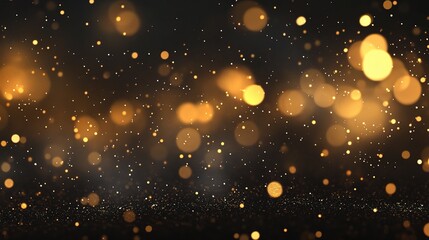 Fancy Gold Glitter Sparkle Background with Defocused Effect
