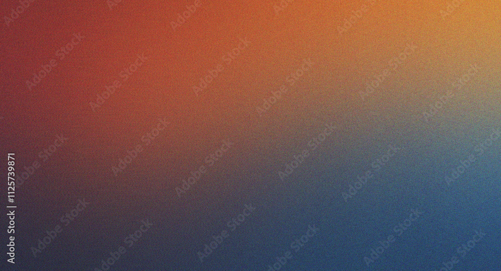 Poster refined blue and orange gradient background with grainy texture effects, creating a modern and profe