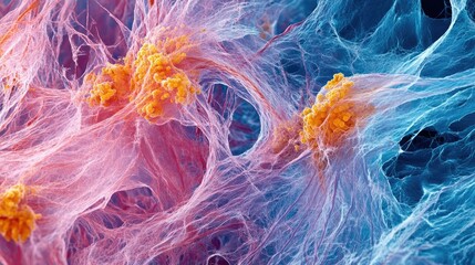 Microscopic view of cervical adenocarcinoma in situ with feathering structure showcasing female malignant cell characteristics