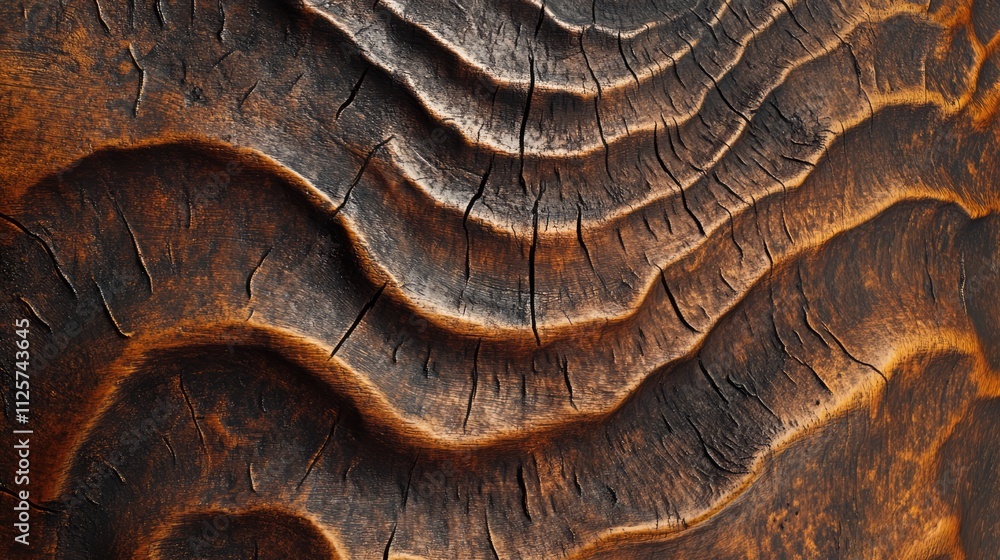 Poster textured tree trunk close up showcasing intricate natural patterns and aged wood details for backgro