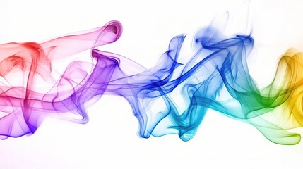 Fototapeta premium Dynamic Colorful Smoke Wave in Abstract Motion with Gradient Flow