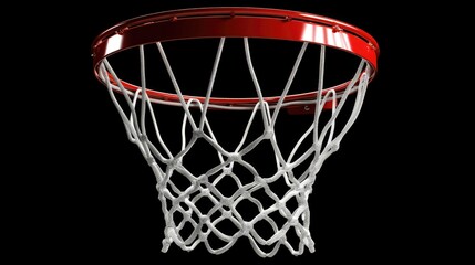 Isolated basketball hoop with a clean white net mini AI generated illustration