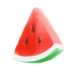 slice of Watermelon watercolor design illustration PNG file