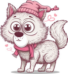 Obraz premium a illustrator vector fox with a white backround
