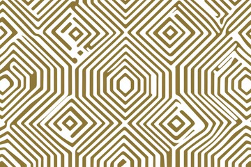 Abstract Gold and White Geometric Pattern