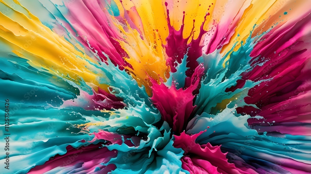 Poster a vibrant and colorful abstract watercolor background, with soft blending hues and intricate pattern