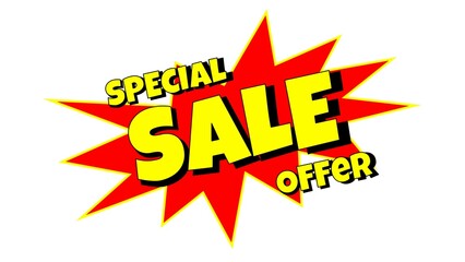 illustration of sales promo special sales offer super sale discount