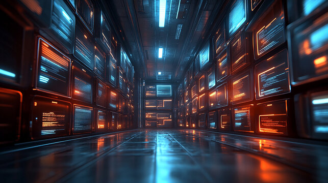 research database interface in white, gold, blue, and silver tones. The design conveys innovation, data integrity, and futuristic technology for groundbreaking analysis