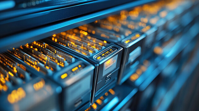 research database interface in white, gold, blue, and silver tones. The design conveys innovation, data integrity, and futuristic technology for groundbreaking analysis