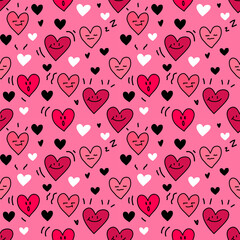 seamless background with hearts