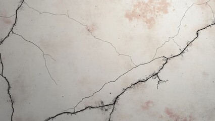 Obraz premium Cracked Concrete Floor Texture, Light Grey with Pink Undertones