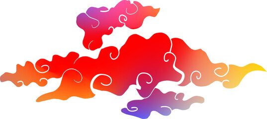 gradient colored cloud object