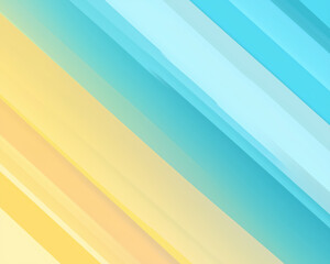 Fototapeta premium Bright and vibrant abstract stripes of blue and yellow creating a dynamic background for design. Colorful stripes of blue and yellow stretch diagonally across the surface, creating a lively