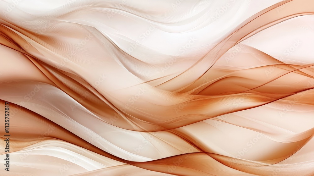 Poster abstract flowing lines in harmonious composition
