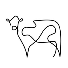 Hand drawn one line animal icon