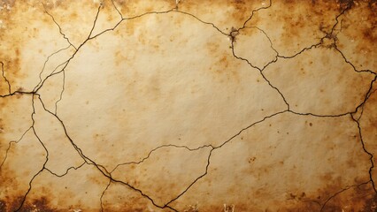 Aged Parchment Texture, Cracked, Vintage Paper Background