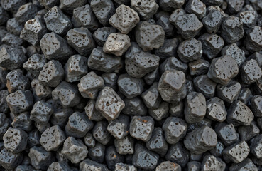 Close-up of volcanic rock texture, showcasing rugged and natural patterns, perfect for geology or texture designs. Generative AI