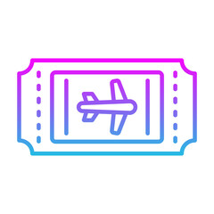 Obraz premium Plane ticket Icon
