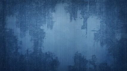 Obraz premium Worn Distressed Denim Jacket Texture, Faded Blue Denim Background