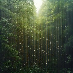 Obraz premium Economic growth in natureexploring wealth and financial prosperity through crypto coin insights in a forest environment