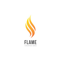 Creative Flame Concept Logo Design Template