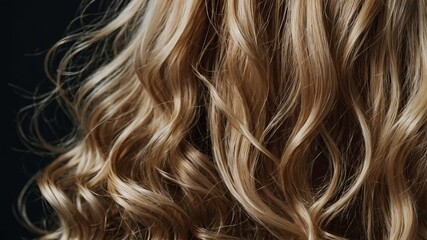 Naklejka premium Close up of wavy blonde hair extensions