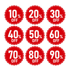 割引　セール 　値引ラベル ％OFF