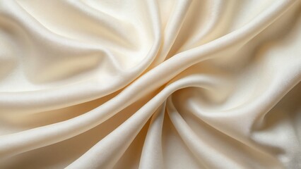 Obraz premium Deep Ivory Raw Silk Texture, Luxurious Fabric Drape, Subtle Shimmer