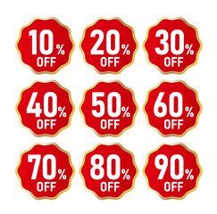 割引　セール 　値引ラベル ％OFF