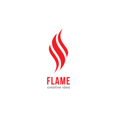 Creative Flame Concept Logo Design Template