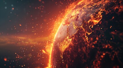 Fototapeta premium Earth Overshoot Day: A day marking when global resource consumption exceeds the Earth’s capacity to regenerate, emphasizing the urgency for sustainable practices. 