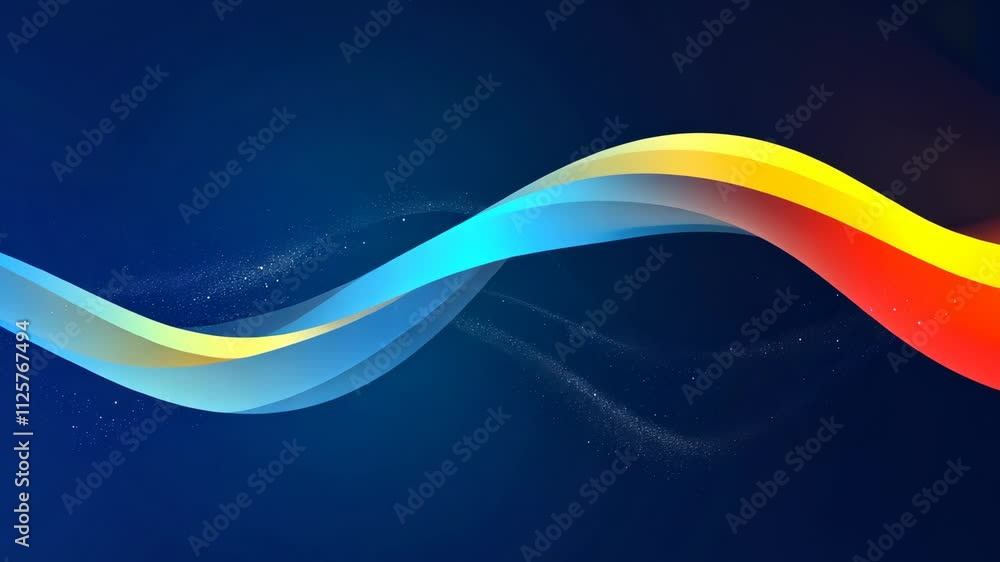 Aufkleber colorful flowing waves create a modern abstract background design ideal for creative projects and di