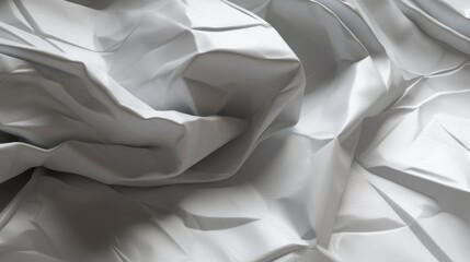 Crumpled white paper with barely visible grid lines, The texture shows realistic folds and creases
