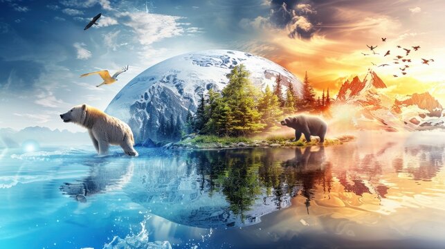 Biodiversity Conservation: Efforts to preserve species diversity, ecosystems, and genetic diversity, which are increasingly threatened by climate change and human activity.
