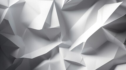 Obraz premium Crumpled white paper with delicate grid lines, The texture reveals numerous folds and creases