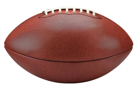 High-Quality PNG Leather American football ball Isolated on White Background – High Resolution