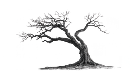 Abstract Bare Tree Digital Art Nature, Glitch, Modern, Design