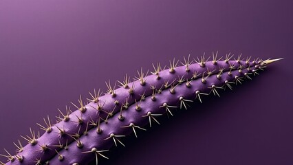 Naklejka premium Highly Detailed Purple Cactus Spine Macro Render
