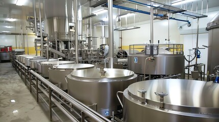 Food Manufacturing Production Line Automation, Efficient and Precise Process for Quality Food Production in Modern Industry.