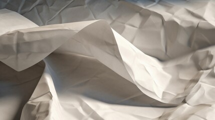 Obraz premium Highly detailed crumpled paper with faint grid lines, The texture shows realistic folds and creases