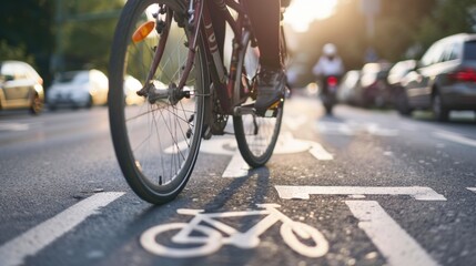 Obraz premium Urban Transportation: Systems like roads, rail, and bike lanes designed to move people and goods efficiently within cities, improving mobility and reducing congestion. 