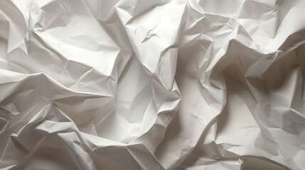 Fototapeta premium Highly detailed crumpled paper with soft grid lines, The texture displays clear folds and creases