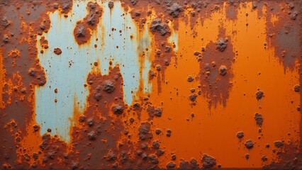 Fototapeta premium Highly Detailed Rusted Metal Texture, Orange, Brown, Crimson Oxidation